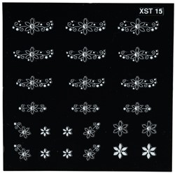 Sibel Nail Art 3D Bloemetjes Stickers XST15