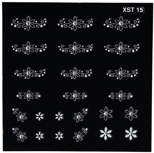 Sibel Nail Art 3D Bloemetjes Stickers XST15