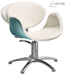 Salon Ambience Kappersstoel Amber - verstelbare rugleuning - RVS
