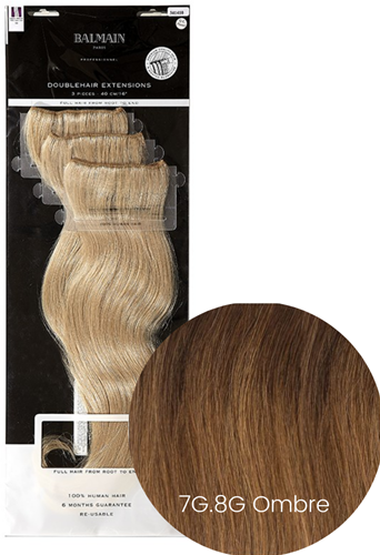Balmain DoubleHair Extensions Human Hair 3 st - 40 cm 7G.8G Ombre