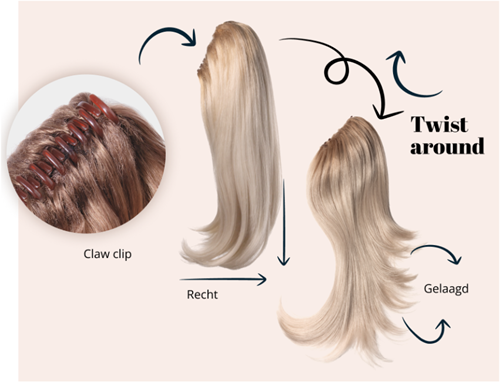 DoubleHair DoubleStyle Ponytail Memory Hair - 30-35 cm -2