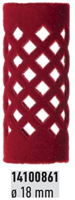 Efalock Professional Fluwelen rollers - 46 mm - Rood 18 mm