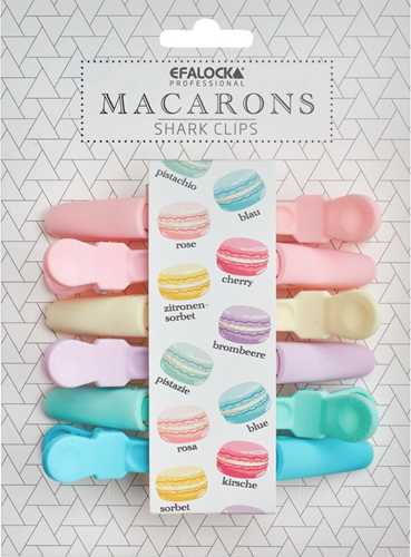 Efalock Macarons Shark Clips - 6 st