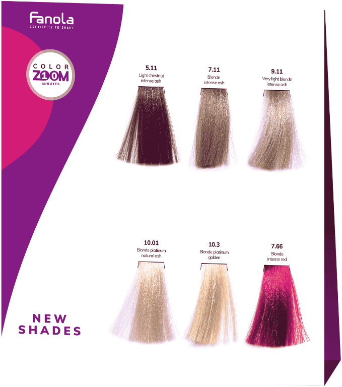 Fanola Color Zoom extra kleuren kleurenkaart Hairaction.nl