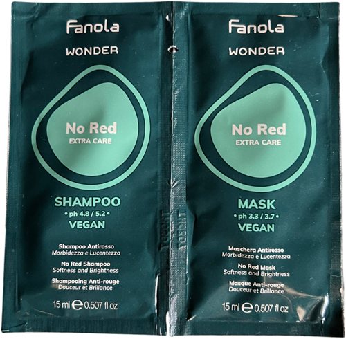 Fanola Wonder No Red Shampoo + Masker Sachet - 2 x 15 ml
