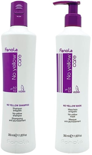 Fanola No Yellow Shampoo + Masker Set - 350 ml