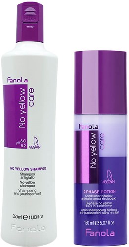 Fanola No Yellow Shampoo + 2-phase Potion - 350 ml + 150 ml