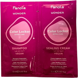 Fanola Wonder Color Locker Shampoo + Sealing Cream Sachet - 2 x 15 ml