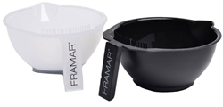 Framar 2-Pack Color Bowl Set Black & Clear
