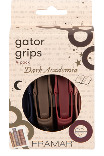 Framar Dark Academia Gator Grip Clips - 4 st