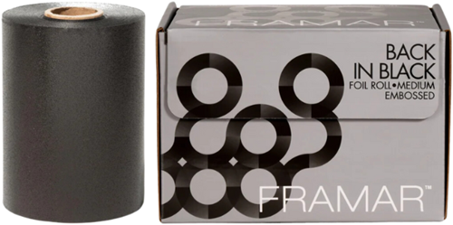 Framar Embossed Roll Back in Black  Medium - 98 m