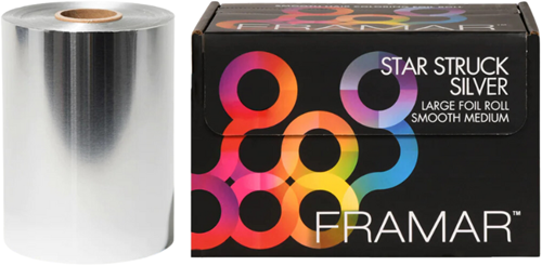 Framar Smooth Star Struck Silver Foil Roll Large - 488 m