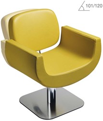 Salon Ambience kappersstoel Naomi - verstelbare rugleuning - RVS
