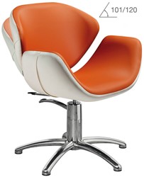 Salon Ambience Kappersstoel Olimpia - verstelbare rugleuning - RVS
