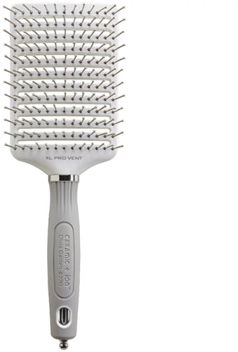 Olivia Garden Borstel Ceramic+ION XL Pro Vent Paddle Silver - Haarborstel