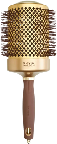 Olivia Garden Expert Blowout Shine Föhnborstel - Bruin Goud 80 mm