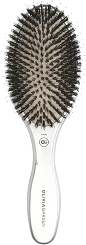 Olivia Garden Expert Care Oval Combo Borstel - Zilver