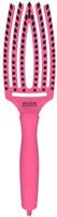 Olivia Garden Fingerbrush Care Iconic Boar & Nylon - Hot Pink - Medium