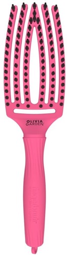 Olivia Garden Fingerbrush Care Iconic Boar & Nylon - Hot Pink - Medium