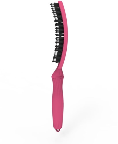 Olivia Garden Fingerbrush Care Iconic Boar & Nylon - Hot Pink - Medium-2