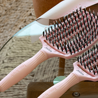 Olivia Garden Fingerbrush Combo Pastel Pink - Large - Bij