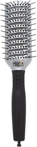 Olivia Garden Style Tunnel Nylon Haarborstel - Zilver