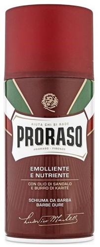 Proraso Red Scheercrème Mousse Sandalwood - 300 ml