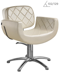 Salon Ambience Kappersstoel Naomi+- verstelbare rugleuning - RVS