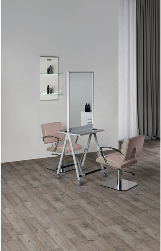 Salon Ambience Kaptafel Scuola sfeer beeld