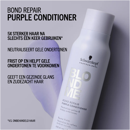 Schwarzkopf BlondMe Bond Repair Purple Conditioner - 250 ml-2