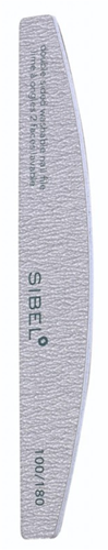 Sibel 2-zijdige Nagelvijl Zebra Half Moon 100-180 Gritt - 17 cm