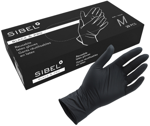 Sibel Black & Pro Herbruikbare Handschoenen - Maat M