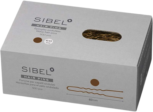 Sibel Wavy Opsteekspelden - Bruin 500 st - 50 mm