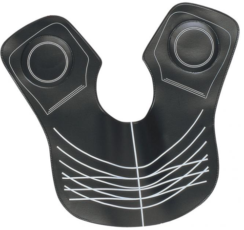 Comair Knipkraag zwart met kniplijnen