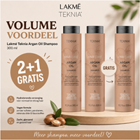 Volumevoordeel Lakmé Teknia Argan Oil Shampoo - 300 ml - 2 + 1 gratis